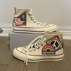 size 8 converse chuck taylor all star, 1st pride parade sneakers